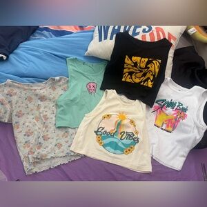 Womens crop Tops 5 some new without tag some worn only once.